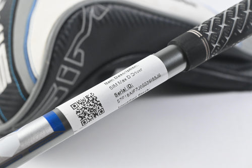 Taylormade SIM Max D Driver / 12 Degree / Regular Flex Helium Blue 5 Shaft