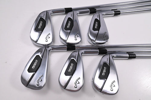 Callaway Rogue ST Pro Irons / 4-9i / Stiff Flex Rifle Tour Flighted 105 Shafts