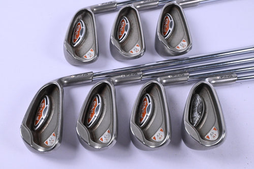 Ping G10 Irons / 4-PW / White Dot / Stiff Flex Steel Shafts