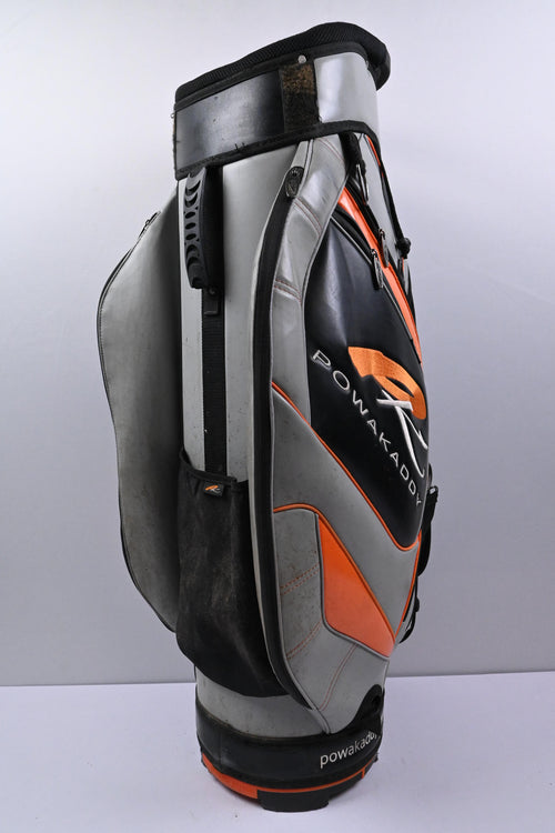Powakaddy Cart Bag / 14-Way Divider / Grey, Black & Orange