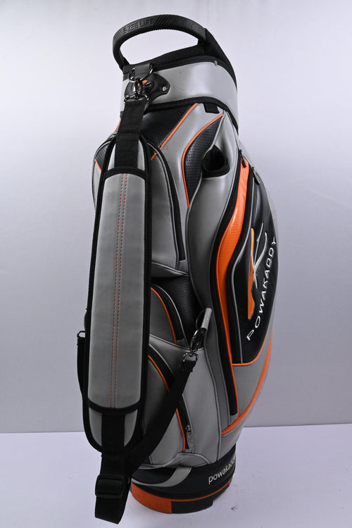 Powakaddy Cart Bag / 14-Way Divider / Grey, Black & Orange