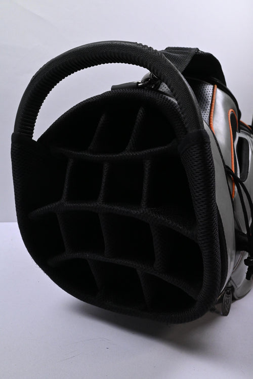 Powakaddy Cart Bag / 14-Way Divider / Grey, Black & Orange