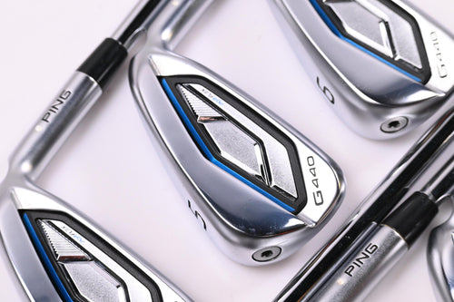 Ping G440 Irons / 4-PW / White Dot / Stiff Flex KBS Tour 120 Shafts