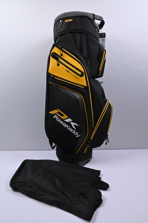 Powakaddy Edge Cart Bag / 14-Way Divider / Black & Yellow