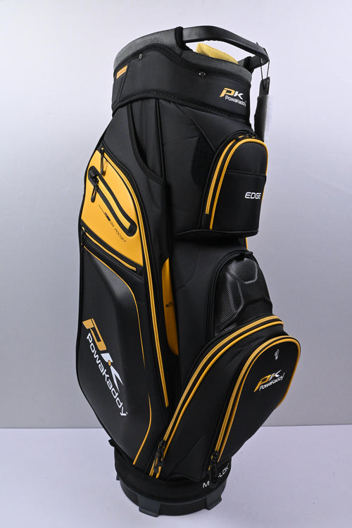 Powakaddy Edge Cart Bag / 14-Way Divider / Black & Yellow