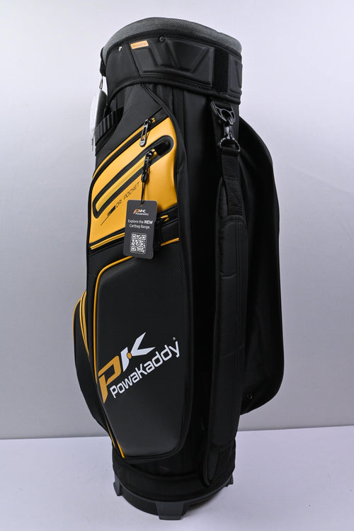 Powakaddy Edge Cart Bag / 14-Way Divider / Black & Yellow