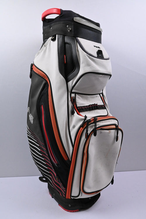 Ping Pioneer Cart Bag / 15-Way Divider / White, Black & Orange