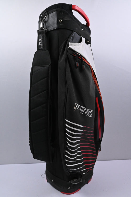 Ping Pioneer Cart Bag / 15-Way Divider / White, Black & Orange