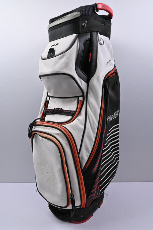Ping Pioneer Cart Bag / 15-Way Divider / White, Black & Orange