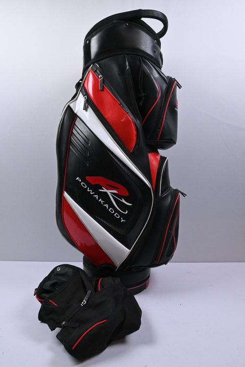 Powakaddy Cart Bag / 14-Way Divider / Black, White & Red