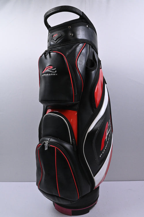 Powakaddy Cart Bag / 14-Way Divider / Black, White & Red