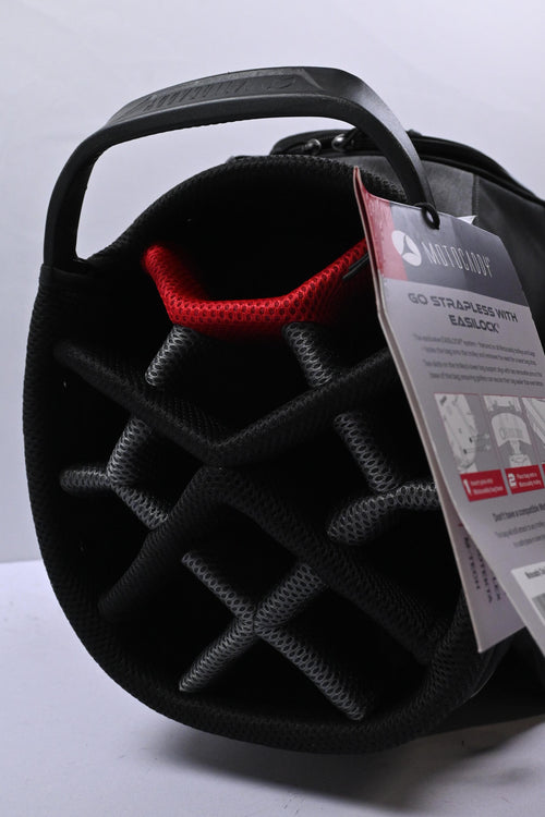 Motocaddy Club Series Cart Bag / 14-Way Divider / Black, Grey & Red