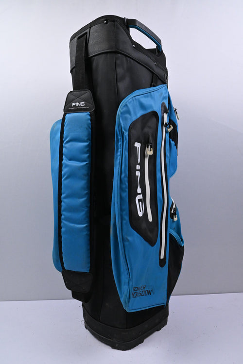Ping Pioneer Monsoon Cart Bag / 15-Way Divider / Blue, Black & White