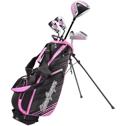 Junior MacGregor V-MAX Pink Package Set / Ages 6-8 / Driver, 7i, 9i, Putter, Bag