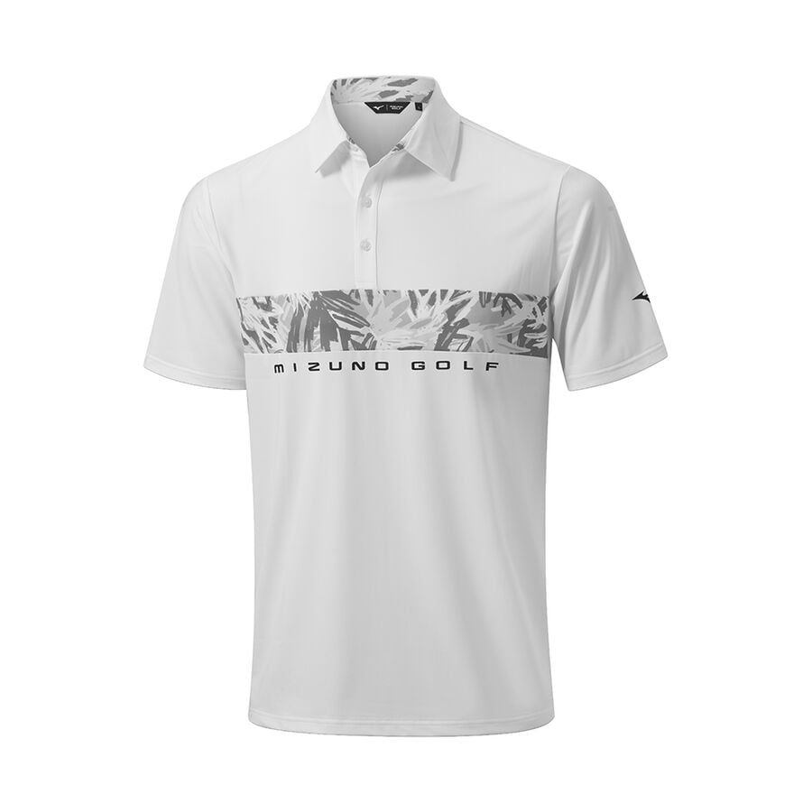 Mizuno Cali Stripe Polo / White