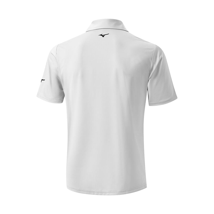 Mizuno Cali Stripe Polo / White