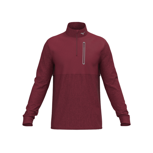 Mizuno Melange Reflect 1/4 Zip / Burgundy