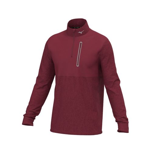 Mizuno Melange Reflect 1/4 Zip / Burgundy