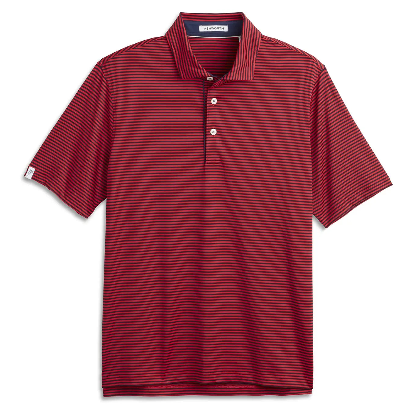 Ashworth Striped Tech Jersey Polo