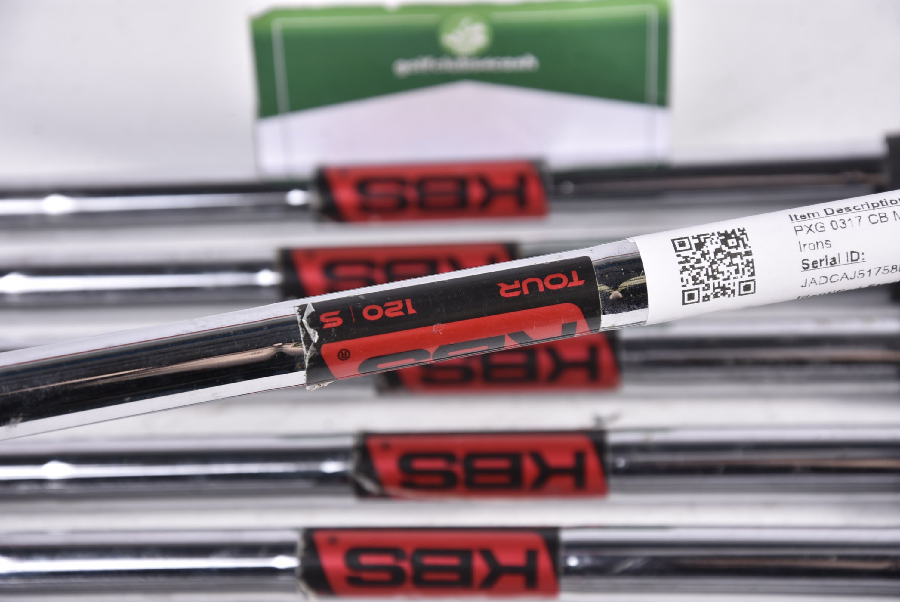 PXG 0317 CB Milled Irons / 5-PW+GW / Stiff Flex KBS Tour 120 Steel Shafts