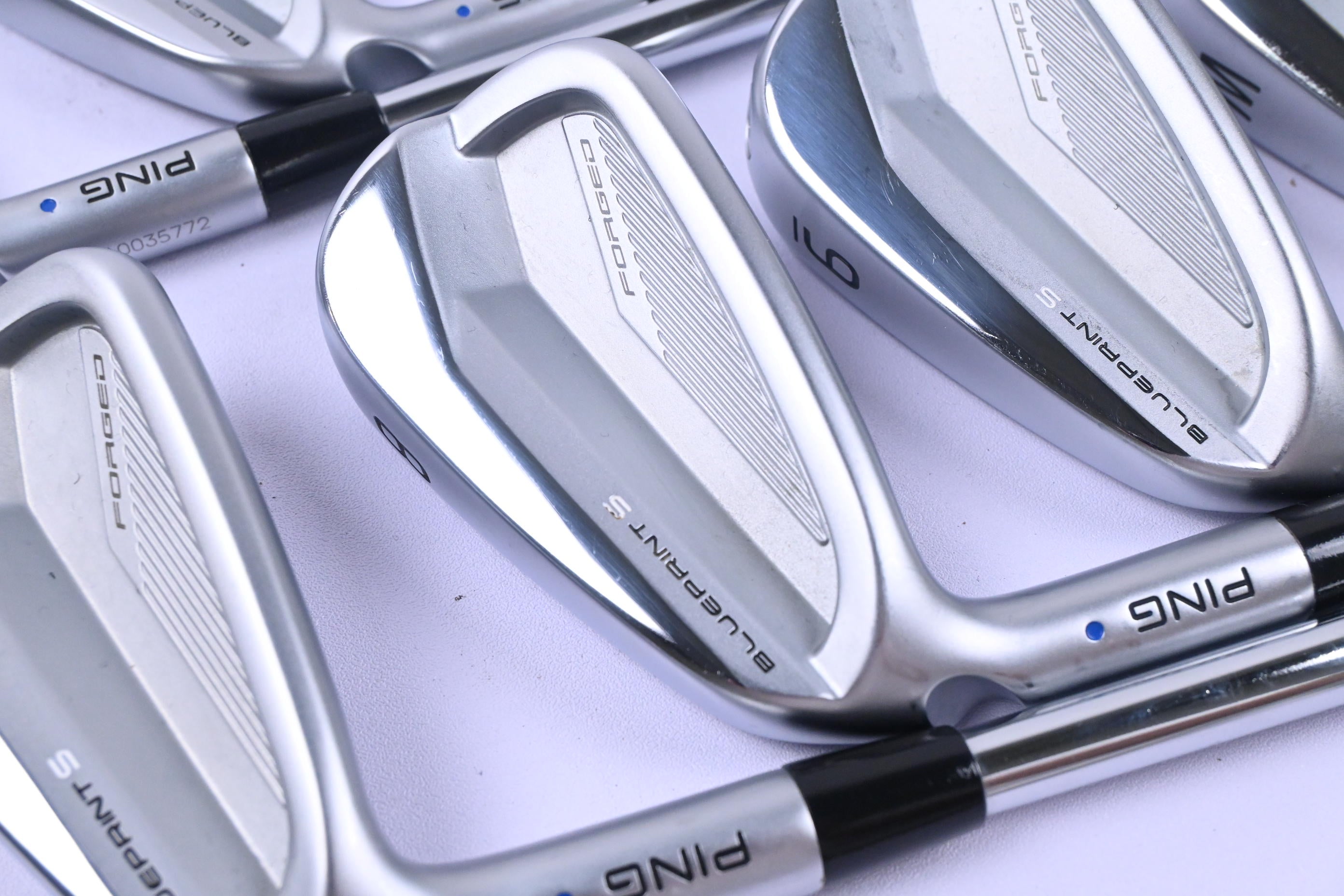 Left Hand Ping Blueprint S Irons / 3-PW / Blue Dot / X-Flex Dynamic Gold X100