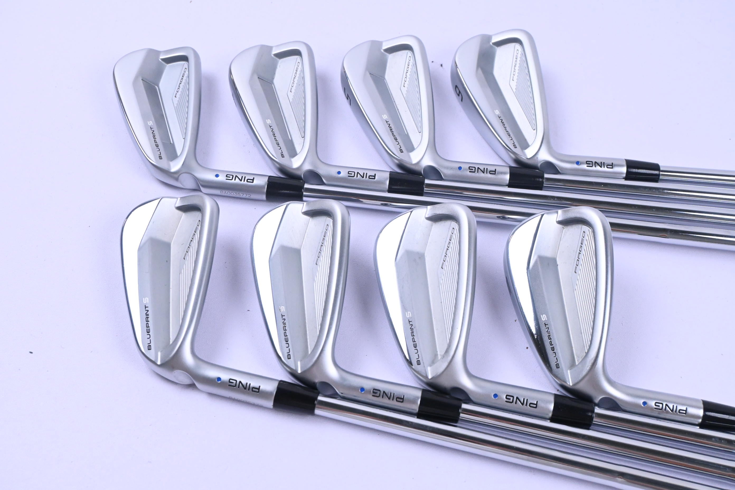 Left Hand Ping Blueprint S Irons / 3-PW / Blue Dot / X-Flex Dynamic Gold X100