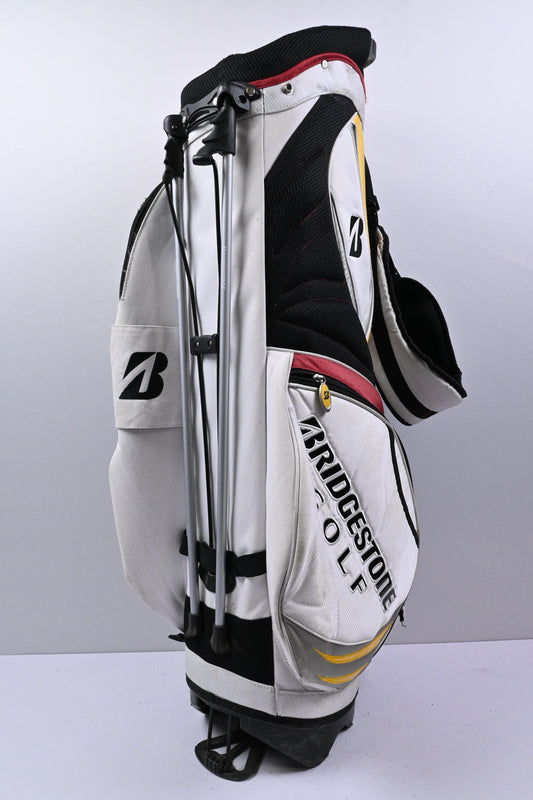 Bridgestone Cart Bag / 5-Way Divider / White, Yellow & Red