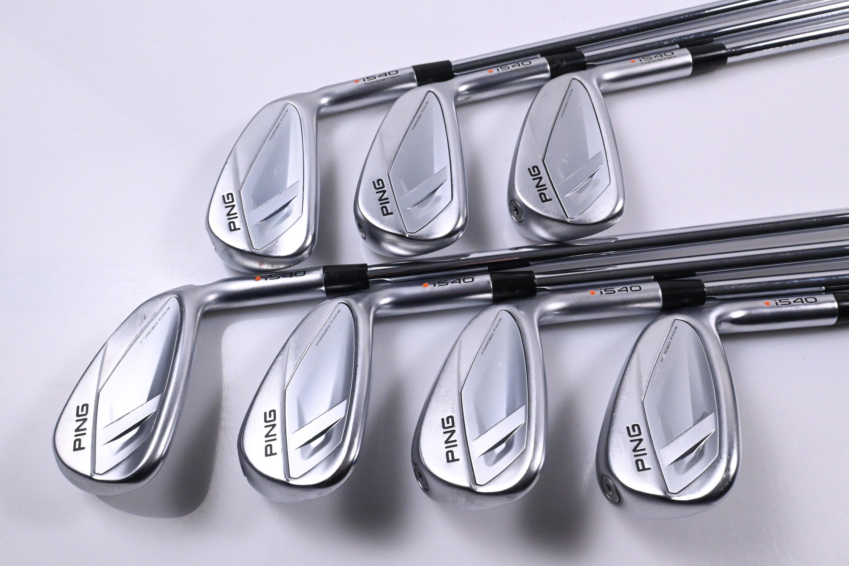 Ping i540 Irons / 5-PW+UW / Orange Dot / Regular Flex Ping AWT 3.0 Shafts