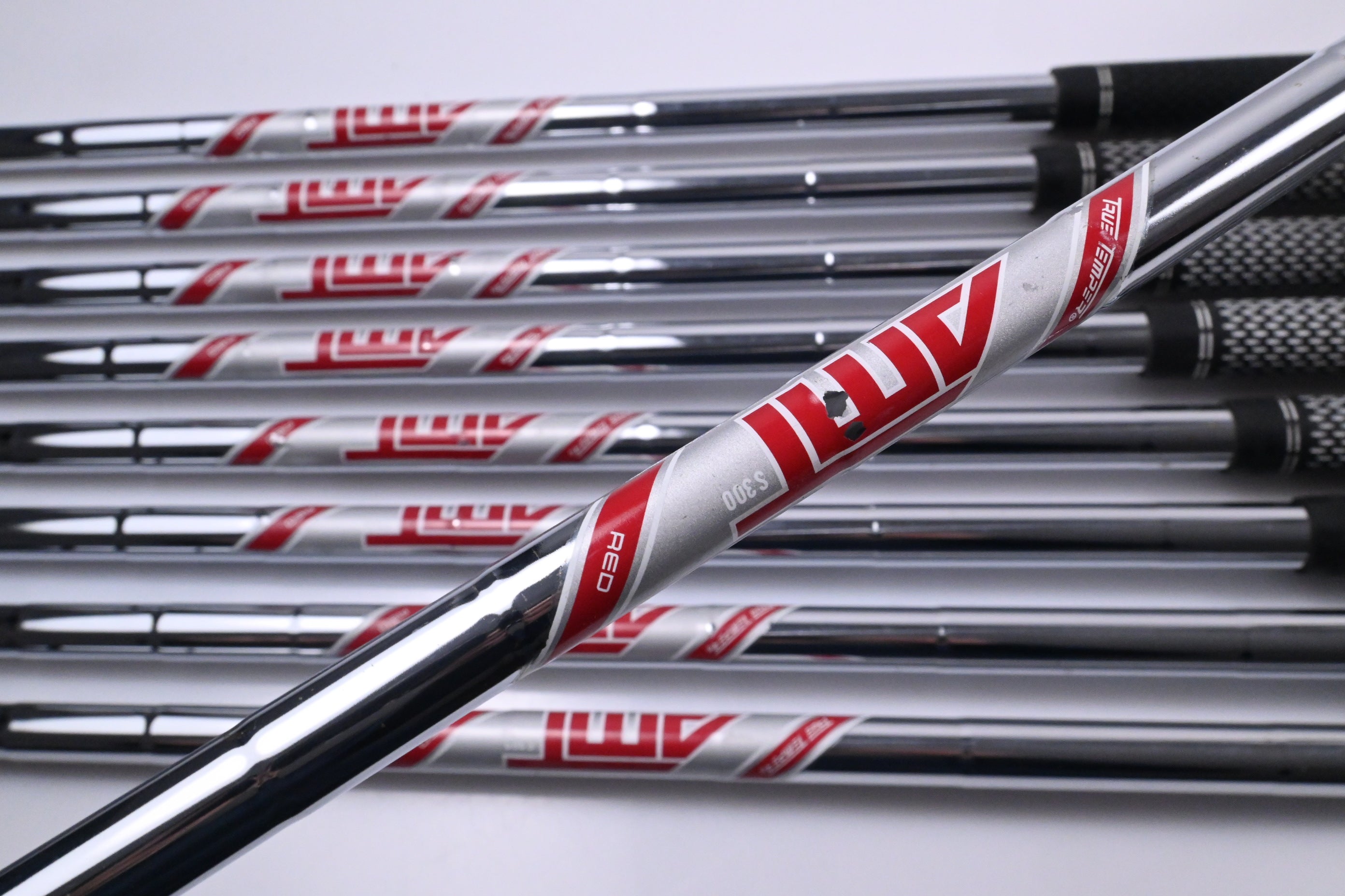 Titleist T300 2019 Irons / 4-PW+48°+53° / Stiff Flex AMT Red R300 Shafts