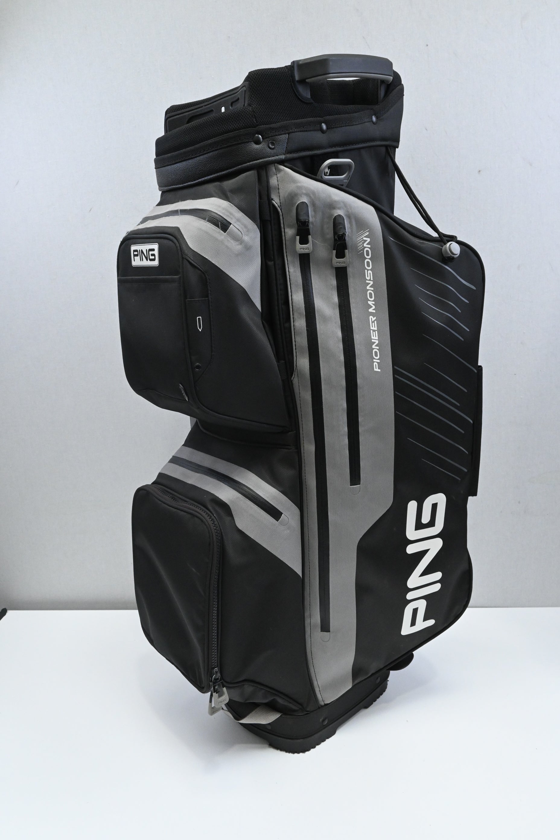 Ping Pioneer Monsoon Cart Bag / 15-Way Divider / Black, Grey