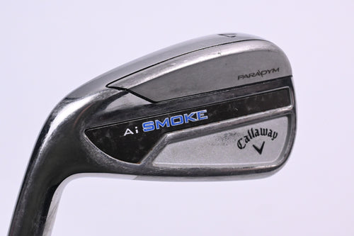 Left Hand Callaway Paradym Ai Smoke #7 Iron / Regular Flex HZRDUS Silver 65