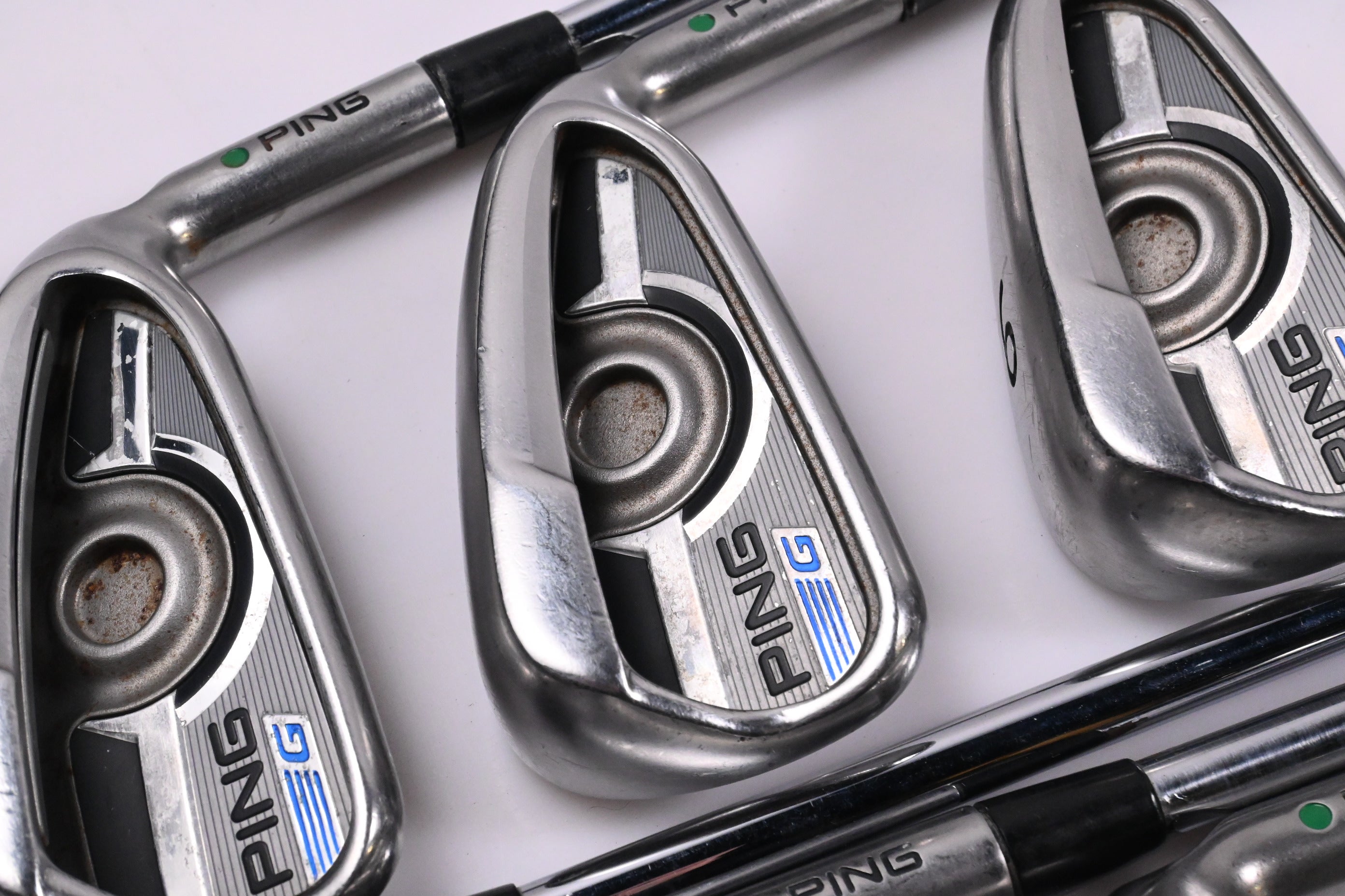 Ping G Series Irons / 4-PW / Green Dot / Regular Flex XP 95 R300 Shafts