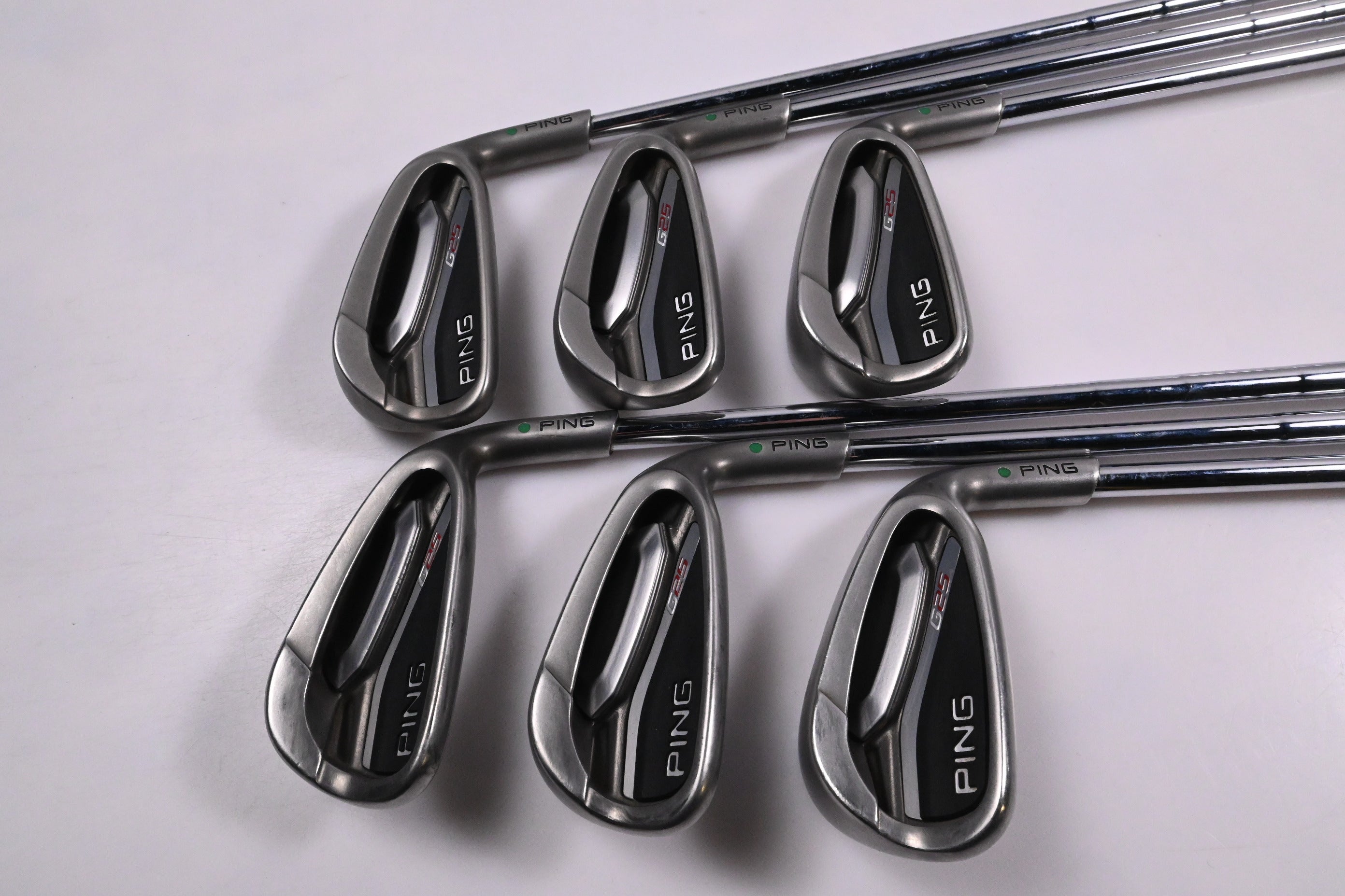 Ping G25 Irons / 5-PW / Green Dot / Stiff Flex Ping CFS Shafts