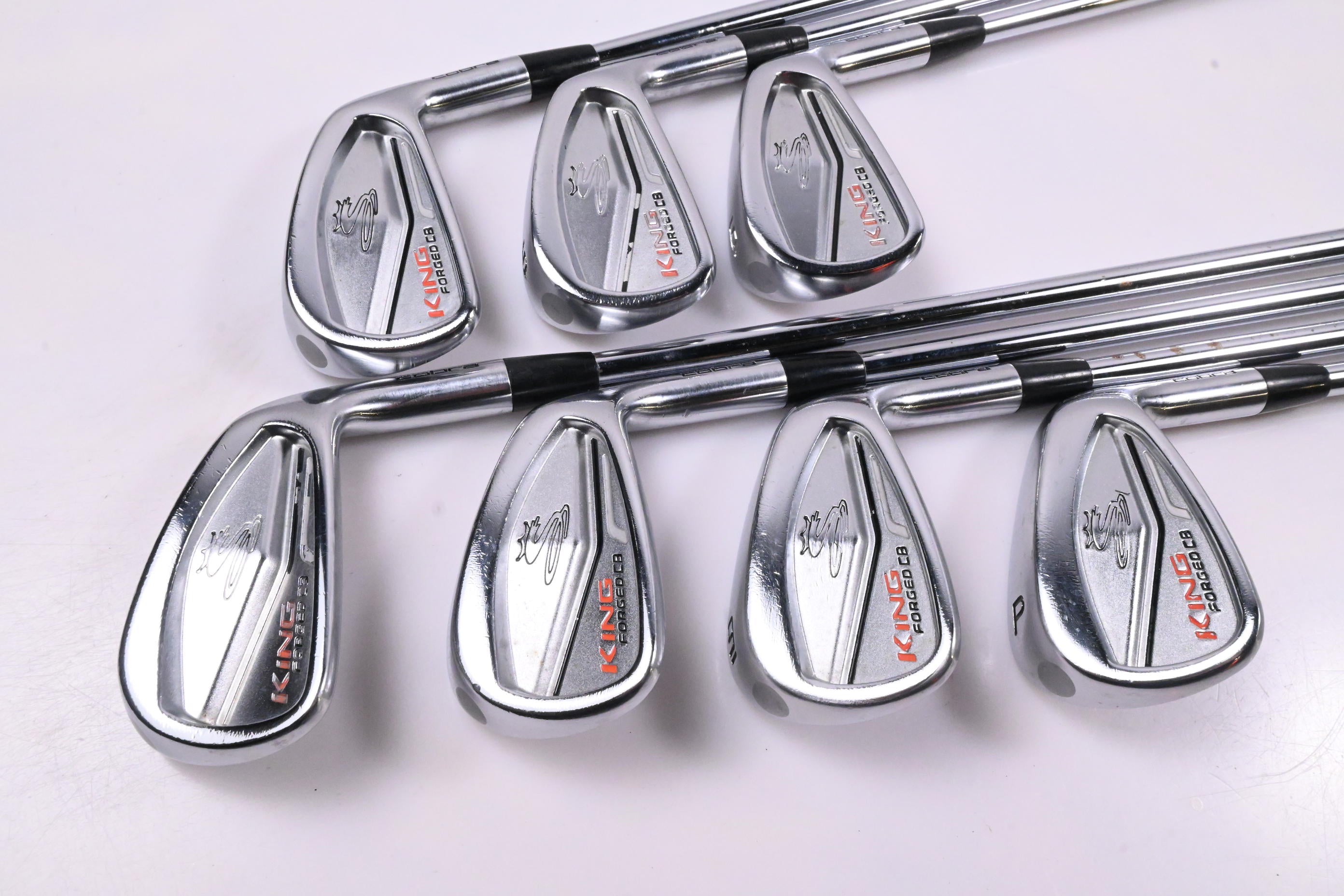 Cobra King Forged CB Silver Irons / 4-PW / Stiff Flex Project X LZ 120 Shafts