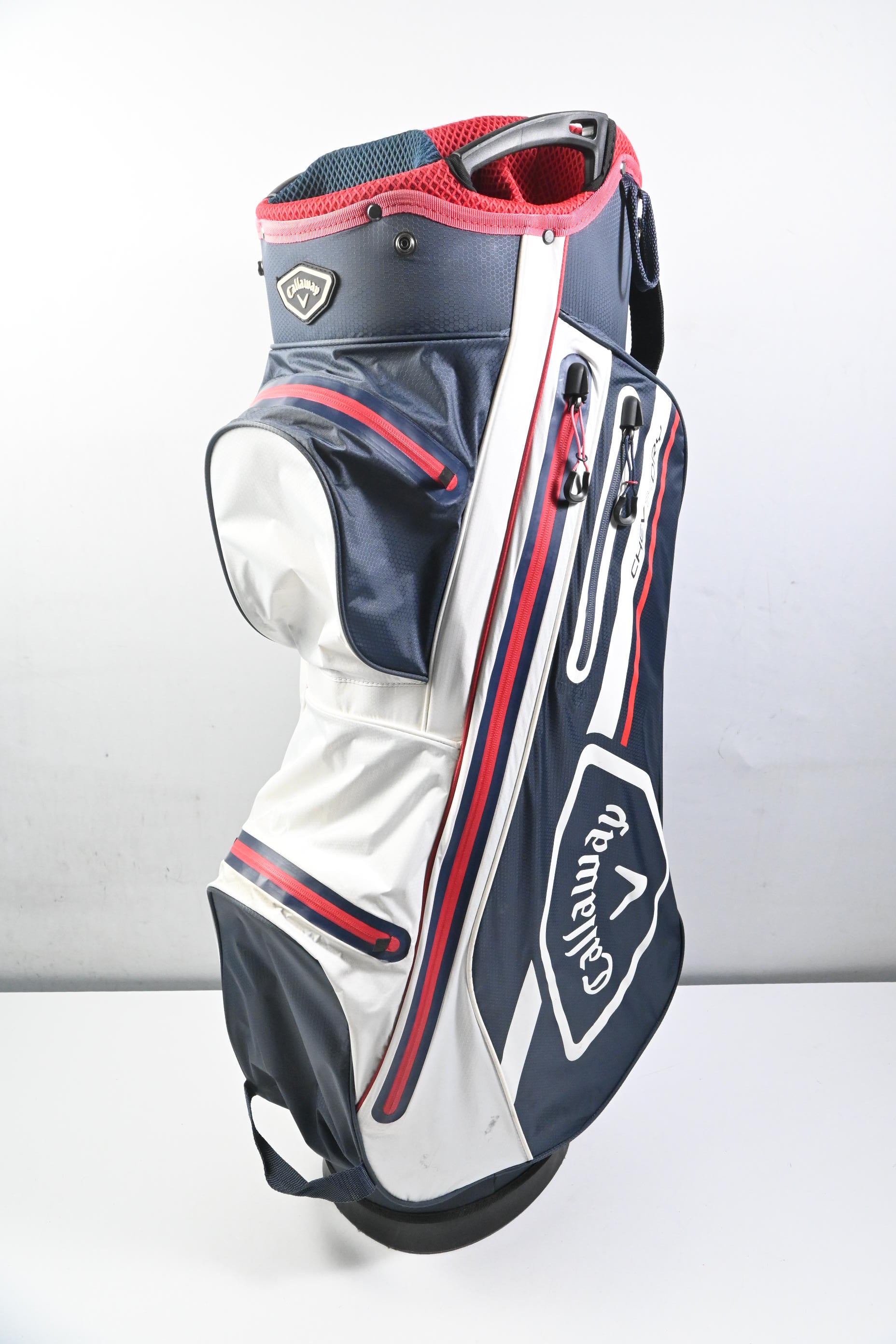 Callaway Chev 14 Dry Cart Bag / 14-Way Divider / Navy, White & Red
