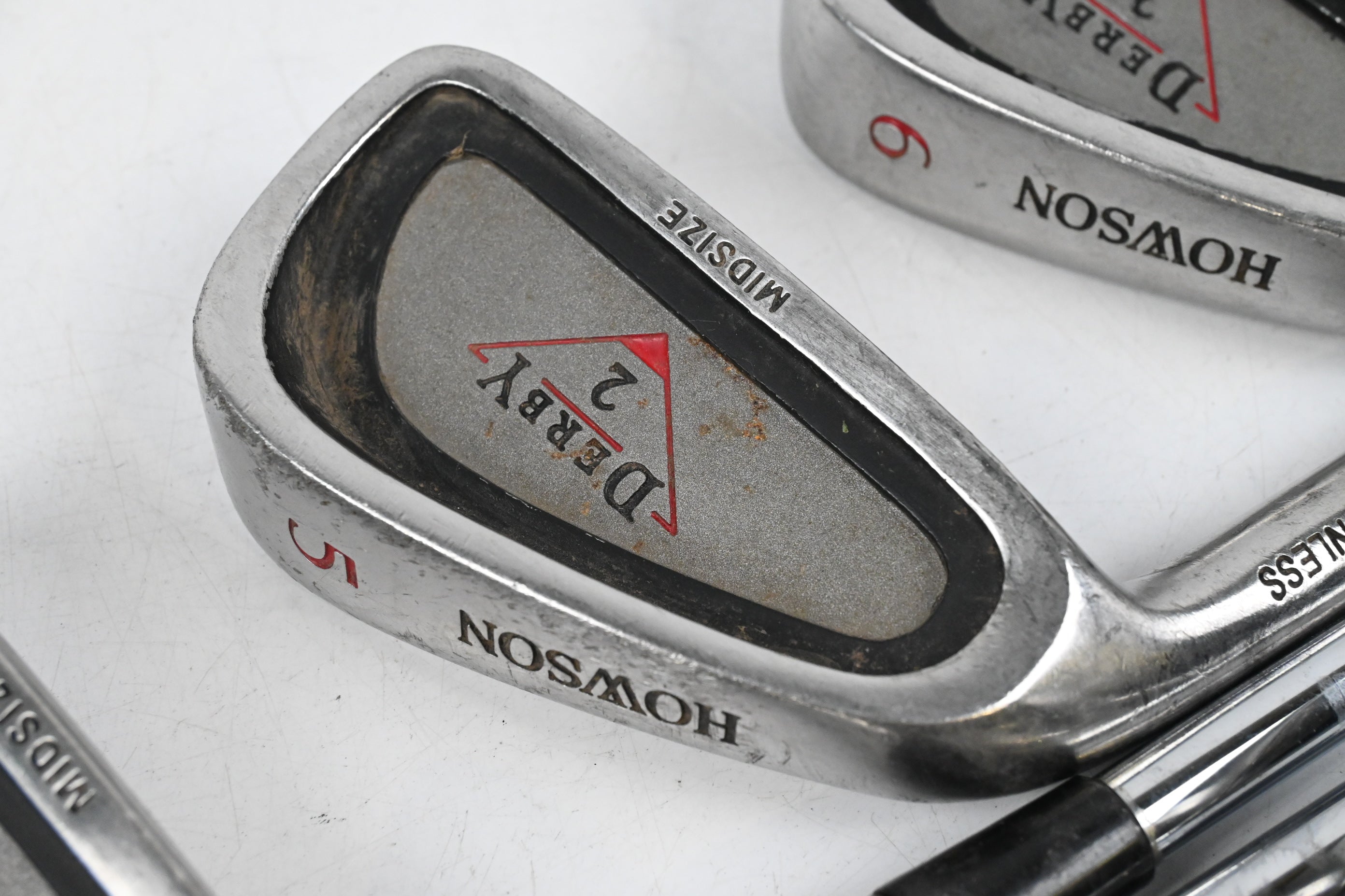 Left Hand Howson Derby 2 Irons / 3-PW+SW / Stiff Flex Derby 2 Steel Shafts