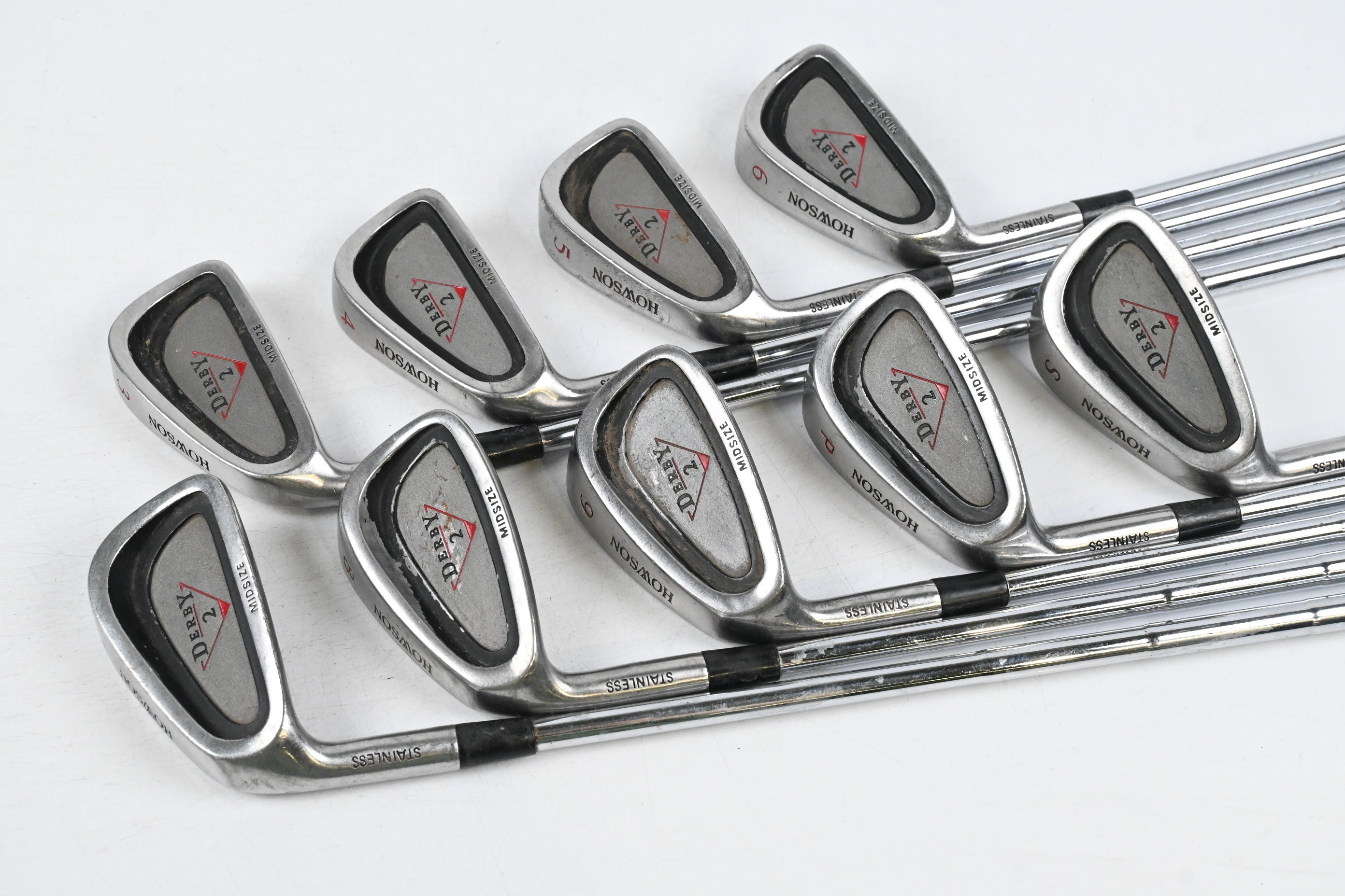 Left Hand Howson Derby 2 Irons / 3-PW+SW / Stiff Flex Derby 2 Steel Shafts