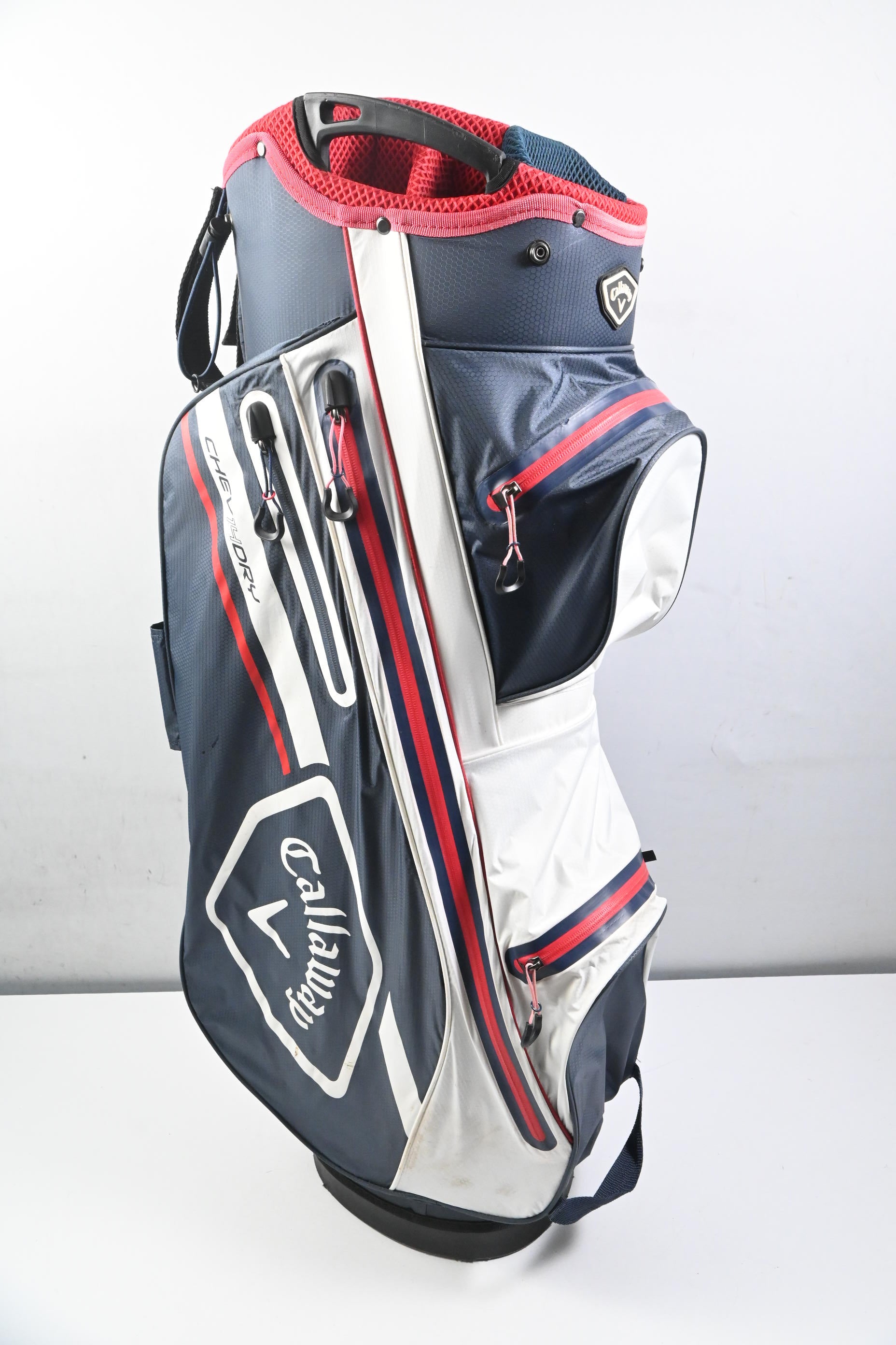 Callaway Chev 14 Dry Cart Bag / 14-Way Divider / Navy, White & Red