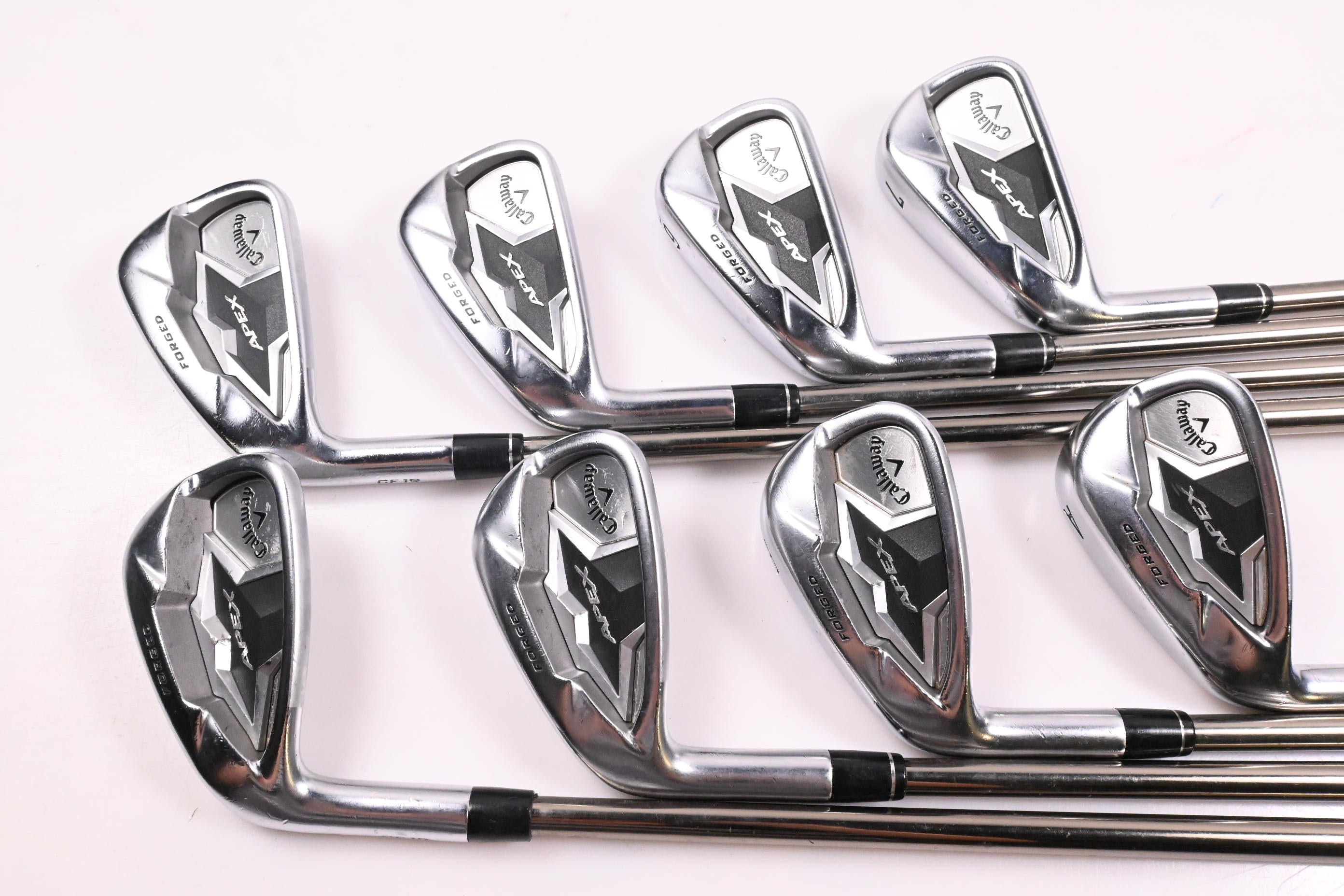 Left Hand Callaway Apex 19 Irons / 4-PW+GW / Regular Flex UST Recoil ESX460