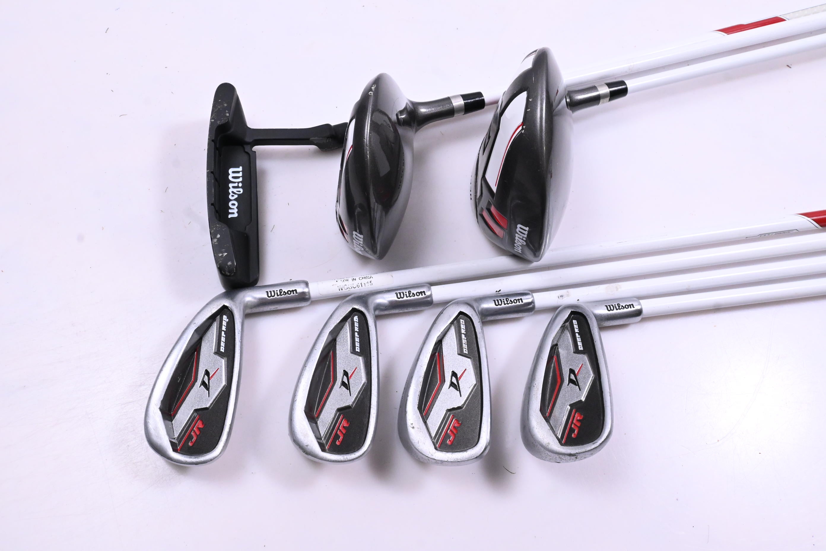 Junior Wilson Deep Red Package Set / Woods, Irons, Putter, Bag
