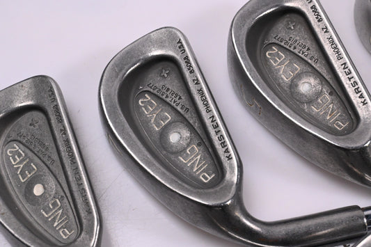 Left Hand Ping Eye 2+ Irons / 3-PW+SW / White Dot / Stiff Flex Ping JZ Shafts