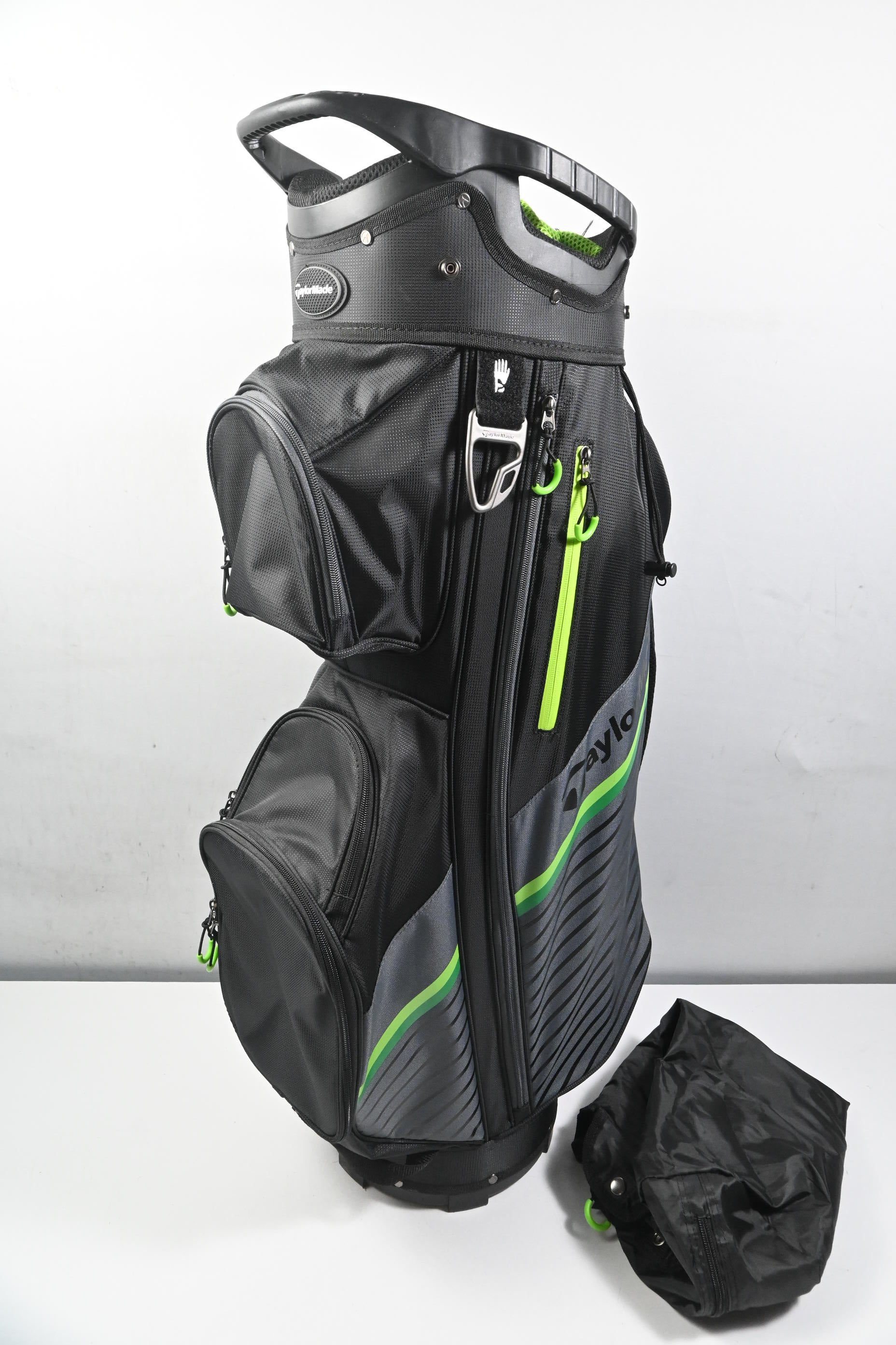 Taylormade Cart Bag / 14-Way Divider / Black, Grey & Green