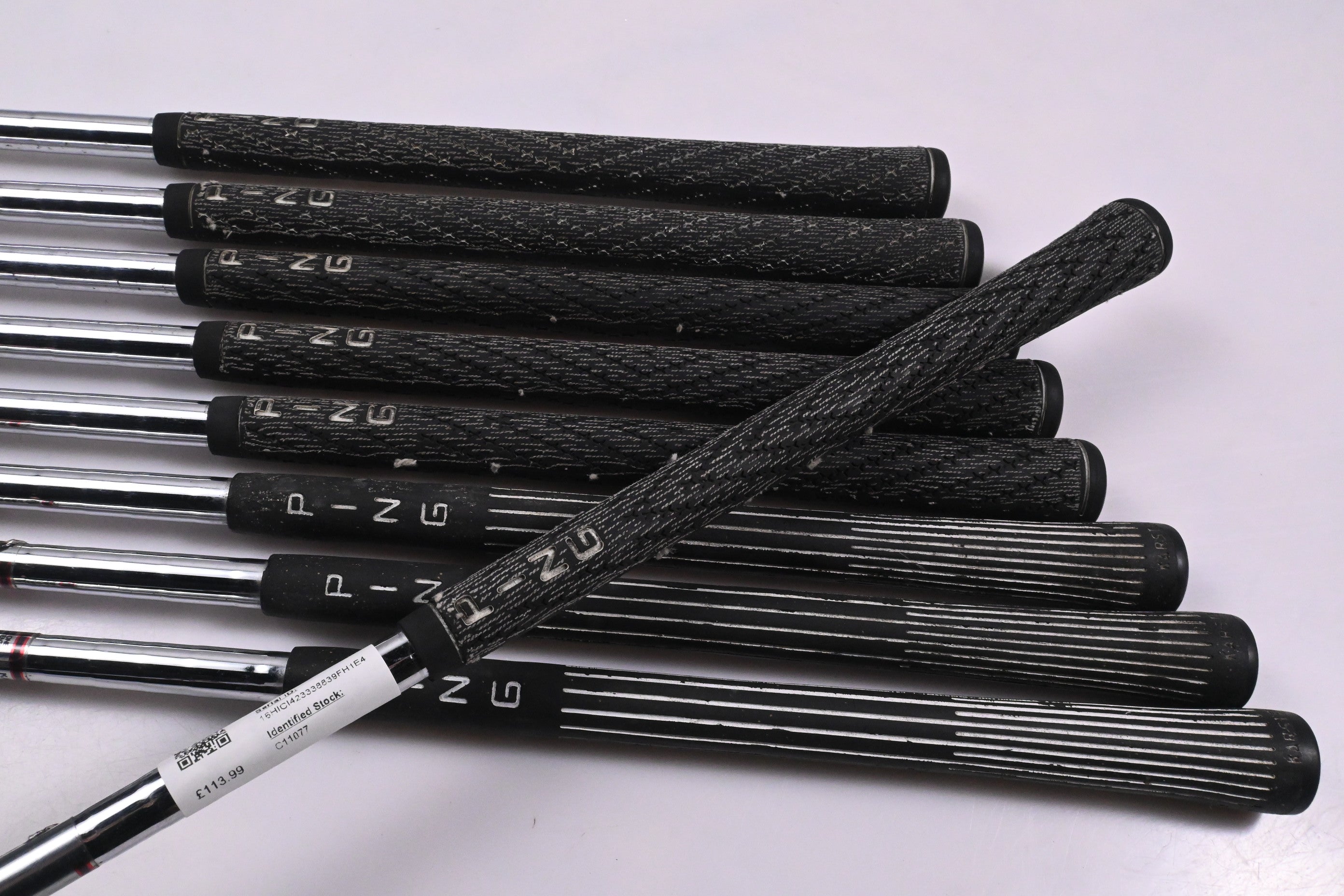 Left Hand Ping Eye 2+ Irons / 3-PW+SW / White Dot / Stiff Flex Ping JZ Shafts