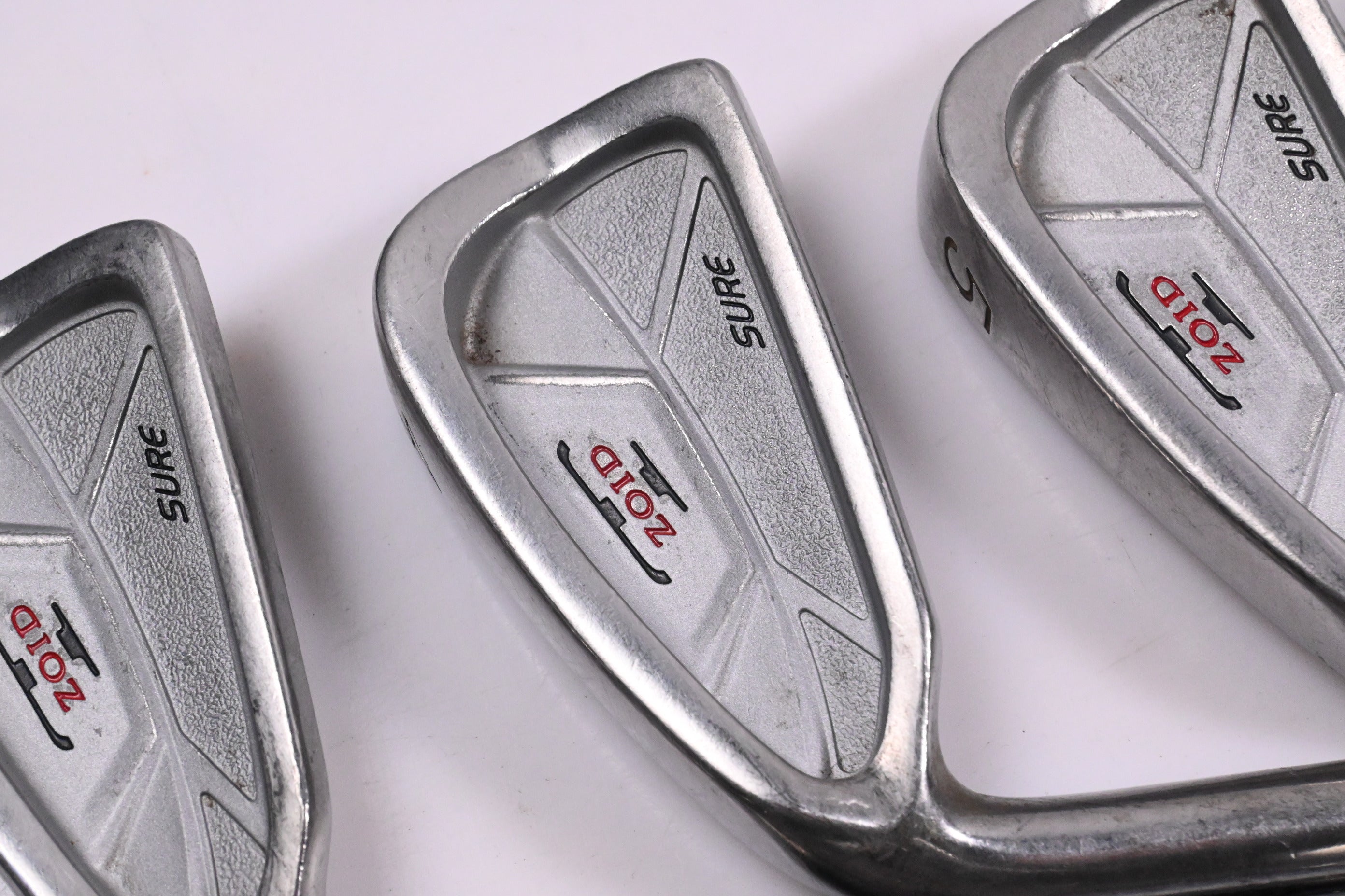 Left Hand Mizuno T-Zoid Sure Irons / 3-PW / Regular Flex Gold Plus R400 Shafts