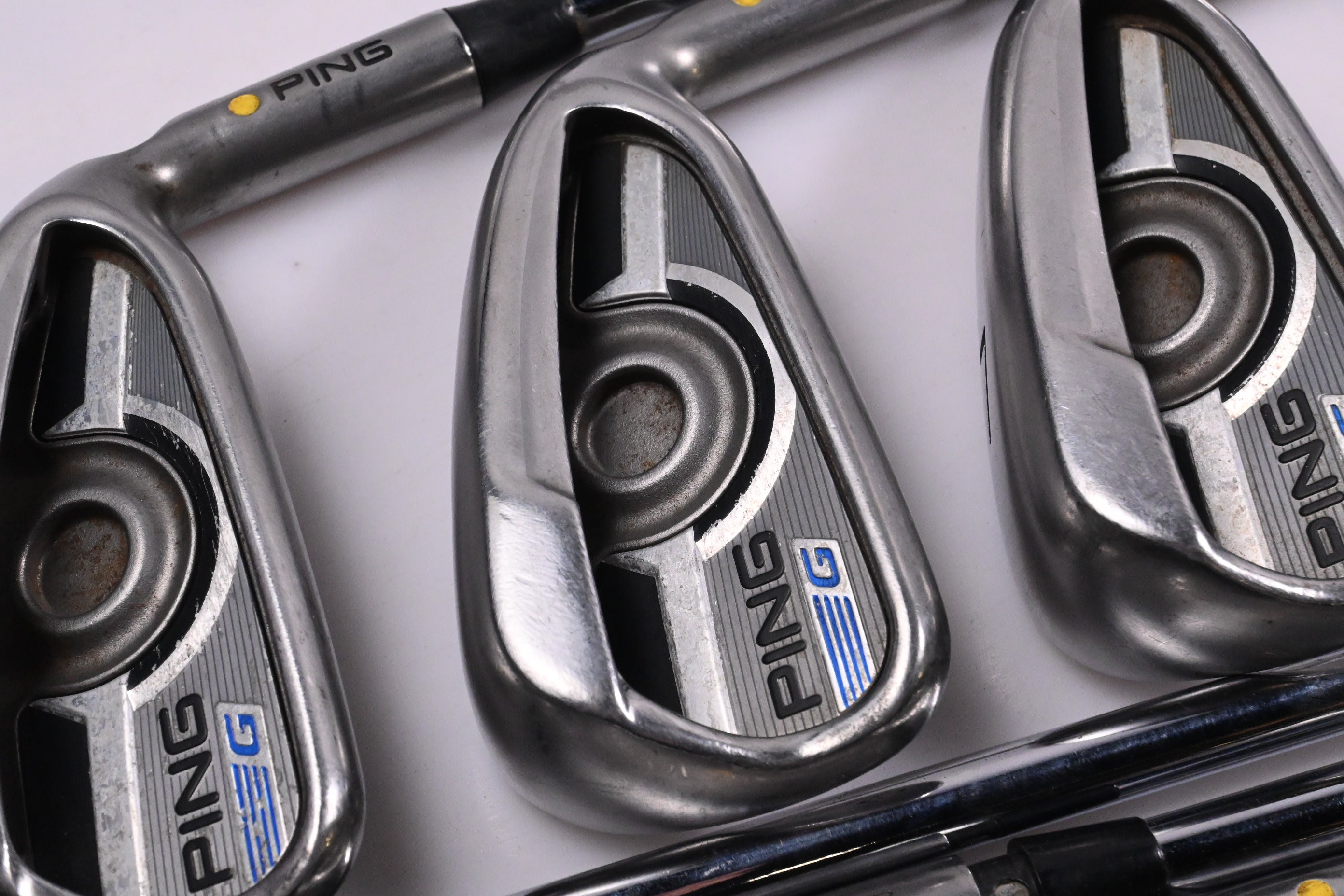 Ping G Series Irons / 5-PW+SW / Yellow Dot / Stiff Flex Ping AWT 2.0 Shafts