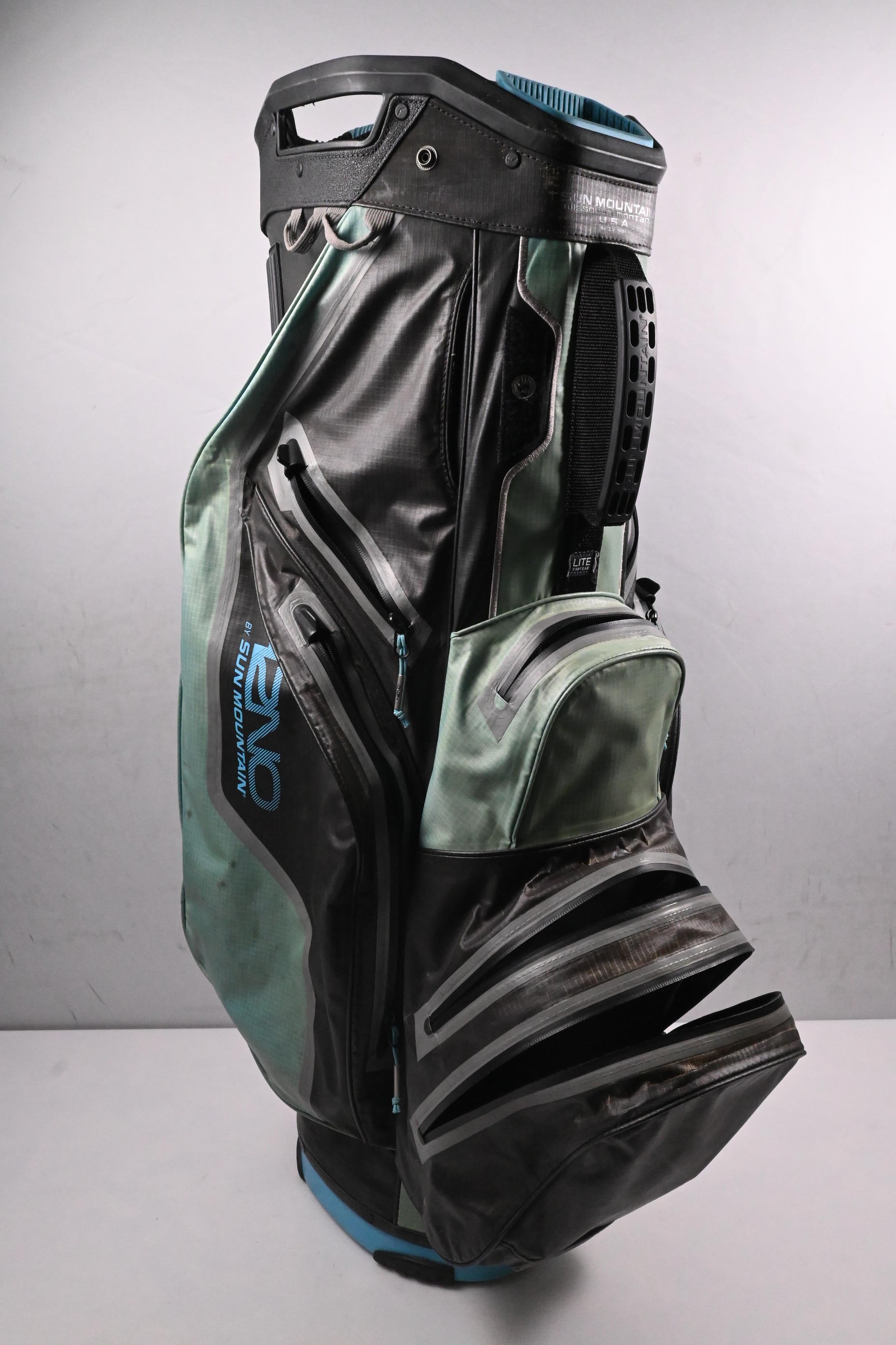 Sun Mountain H2NO Cart Bag / 14-Way Divider / Black, Green