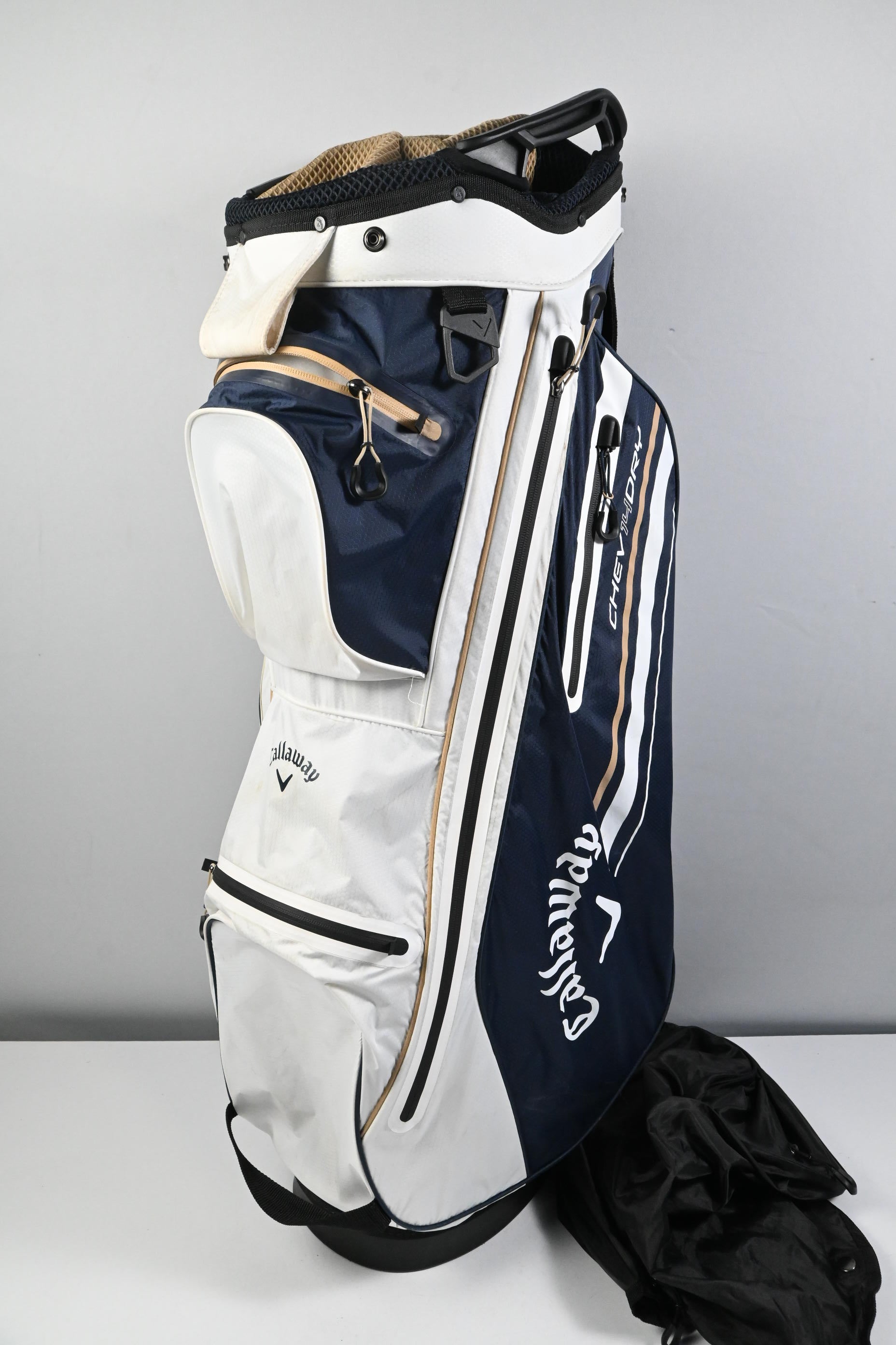 Callaway Chev 14 Dry Cart Bag / 14-Way Divider / White, Navy & GOld
