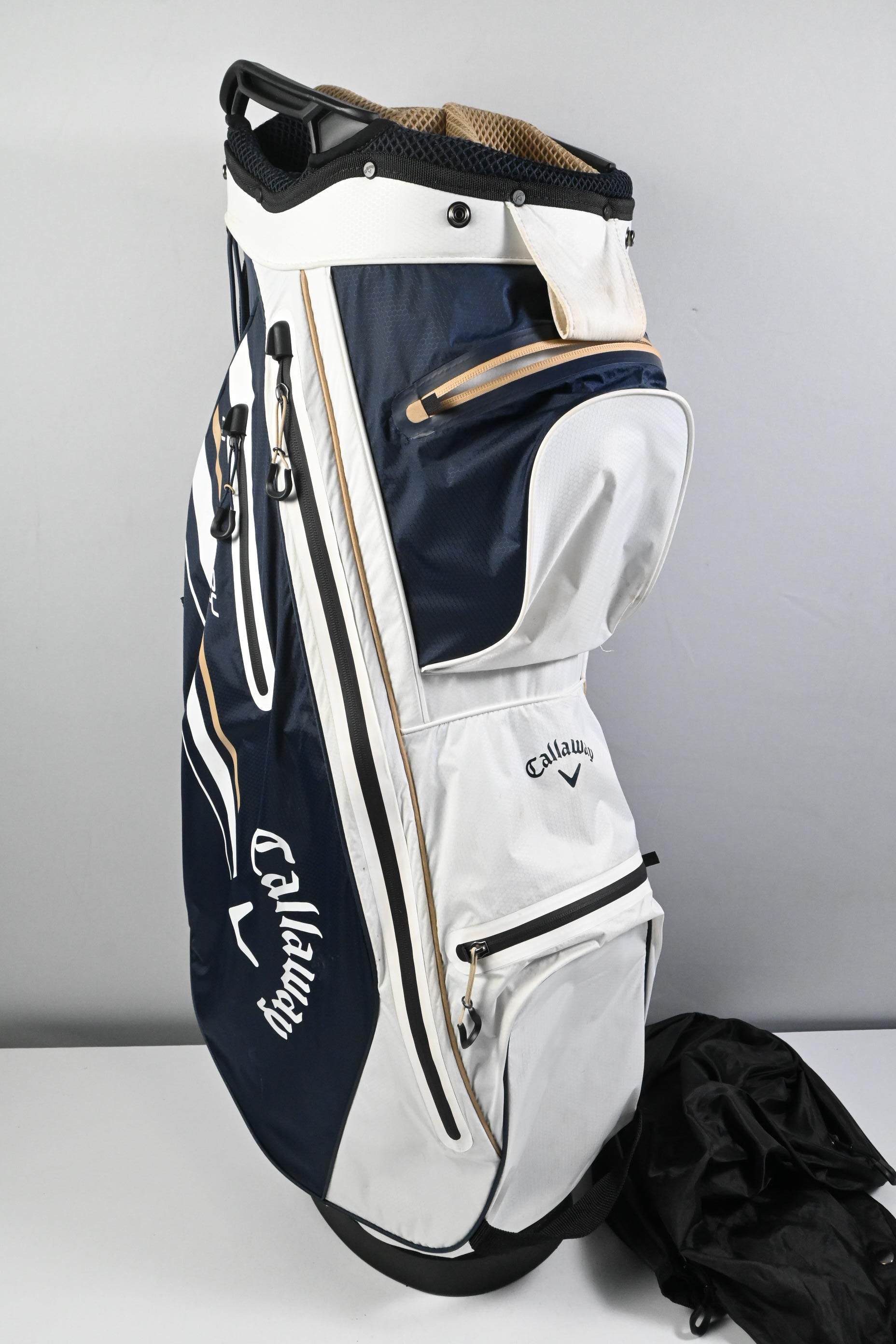 Callaway Chev 14 Dry Cart Bag / 14-Way Divider / White, Navy & GOld