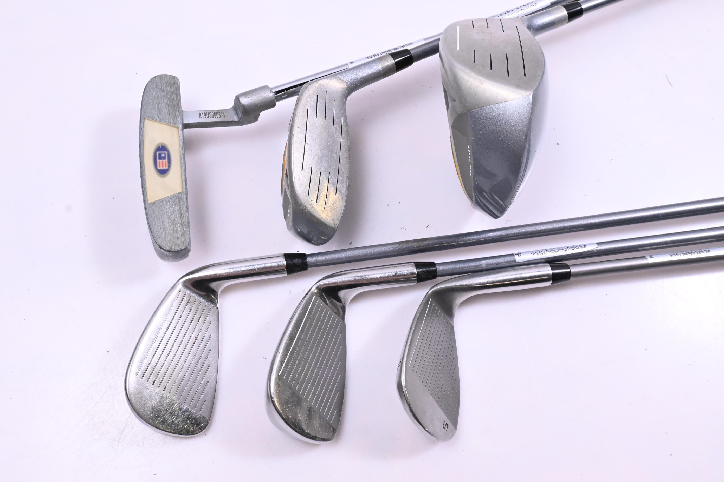 Left Hand US Kids WT-10s Package Set / Woods, Irons, Putter, Bag