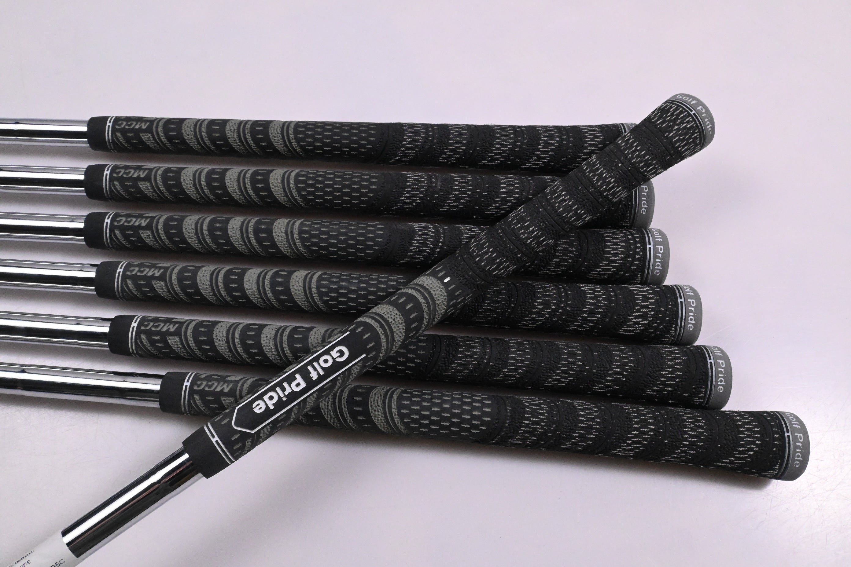 Left Hand Titleist T100 2021 Irons / 5-PW+48° / Stiff Flex AMT Tour White S300